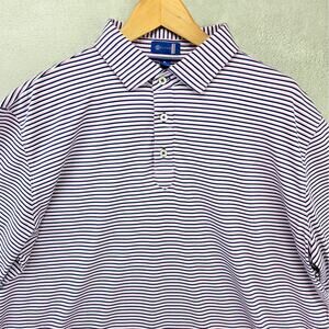Stitch Club Stripe Golf Polo Shirt Mens XL Performance Collar 211SA0029